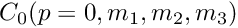 $C_0(p=0,m_1,m_2,m_3)$